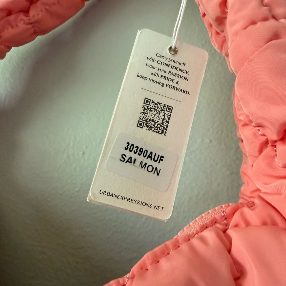 Urban Expressions Pink Quilted Shoulder Bag - Picture 3 of 4